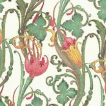 Floral Art Nouveau Vines Florentine Print Italian Paper